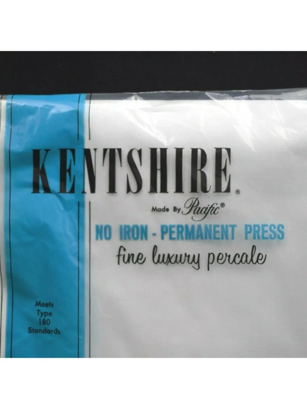 Vintage Pacific Kentshire White Full Flat Sheet Percale NOS Made in USA 81